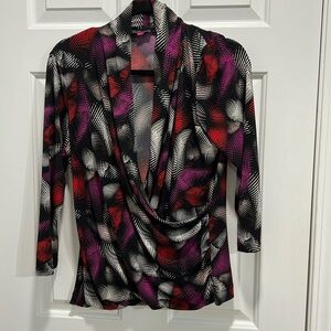 Vince Comuto quarter length sleep mock wrap shirt